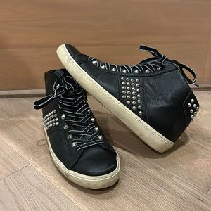 Leather Crown M Iconic Studded Hi Tops